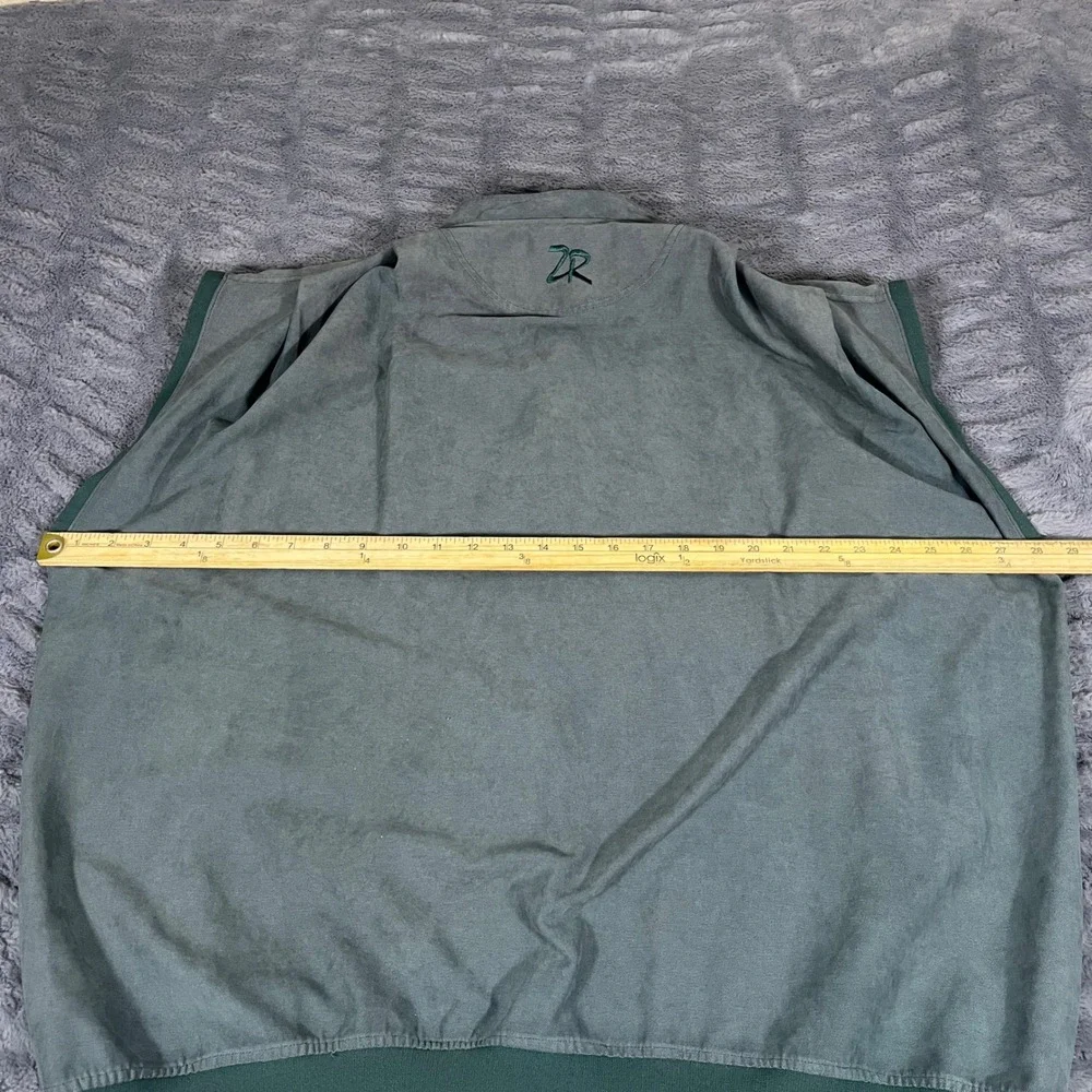Zero Restriction‎ Golf Vest XL Green Quarter Placket Made in USA Cherry Creek